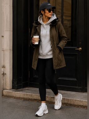 Aritzia TNA Bancroft olive green parka